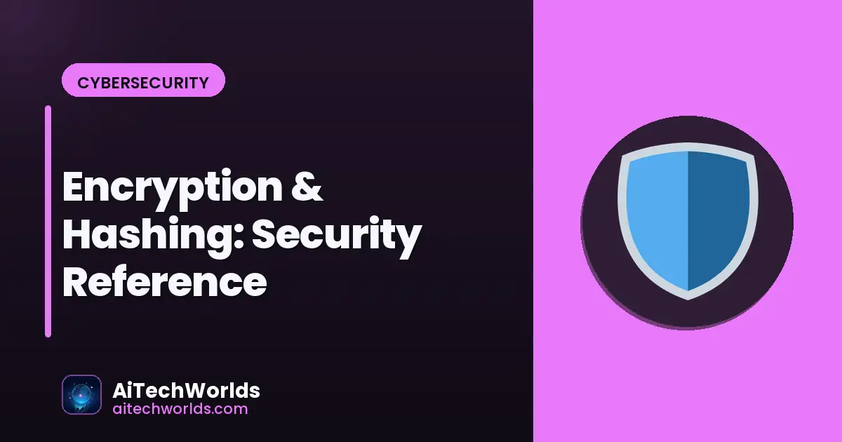 Encryption & Hashing: Security Reference